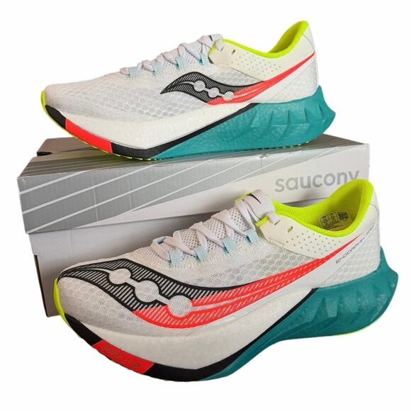 Saucony Endorphin Pro 4 White/Mutant Men’s Running Shoes Size 9.5 Carbon Plate main image 5